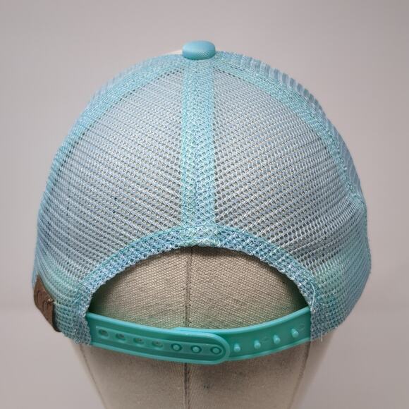 Smiley Face Take It Easy Snapback Rope Trucker Hat Blue One Size C.C - Picture 6 of 9